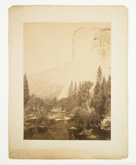 26-Yosemite and Photographs Map By Carleton E. Watkins