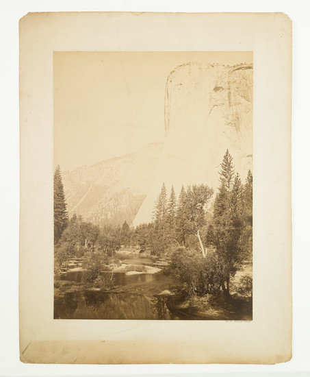 13-Yosemite and Photographs Map By Carleton E. Watkins