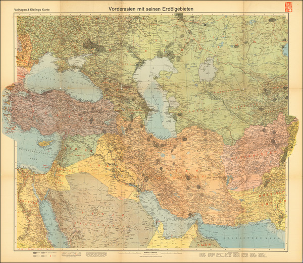 36-Middle East and World War II Map By Velhagen & Klasing