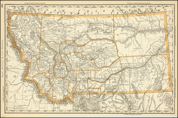 75-Montana Map By Rand McNally & Company