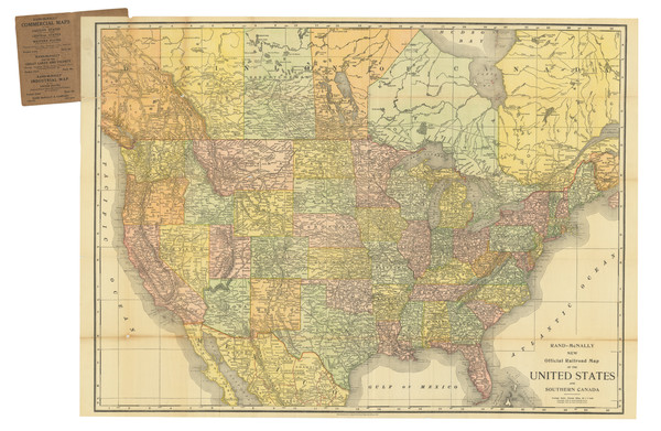 70-United States and Canada Map By Rand McNally & Company