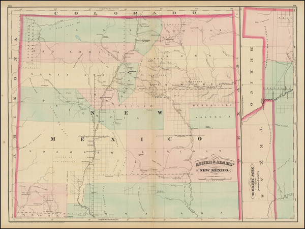 86-New Mexico Map By Asher  &  Adams