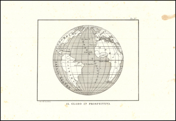 83-Western Hemisphere and Atlantic Ocean Map By Francesco Marmocchi