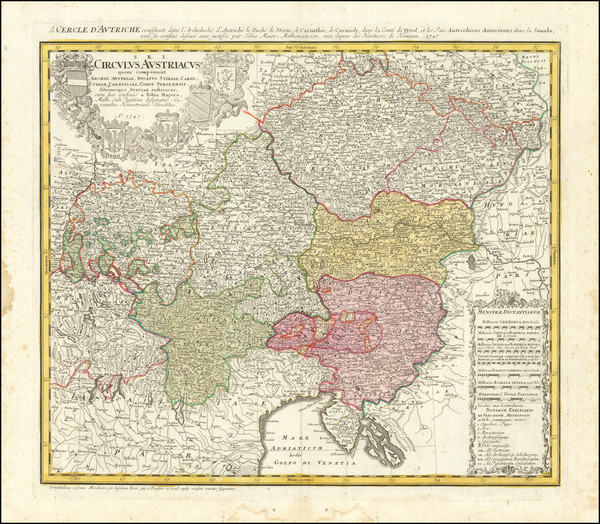 100-Austria, Czech Republic & Slovakia and Northern Italy Map By Homann Heirs