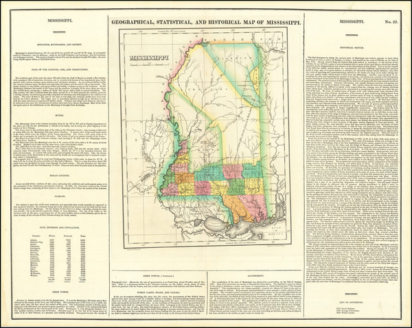 34-Mississippi Map By Isaac Lea