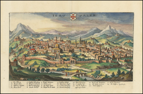 20-Jerusalem Map By Matheus Merian