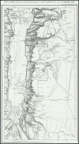 96-Holy Land Map By Palestine Exploration Fund