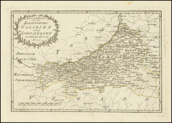 21-Poland Map By Franz Johann Joseph von Reilly