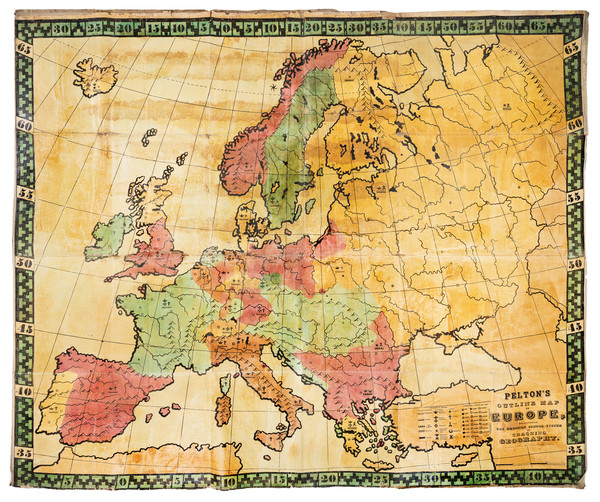 60-Europe Map By Pelton & Clarke