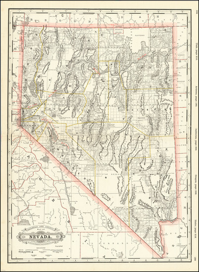 28-Nevada Map By George F. Cram