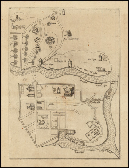 15-Jerusalem Map By Johann Bongars / Pietro Vesconte