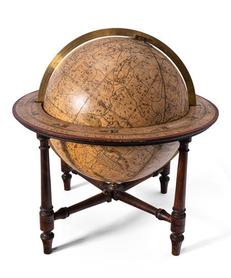96-Globes & Instruments Map By Thomas Marriott Bardin