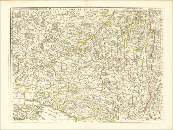 69-Süddeutschland Map By Philippe Buache