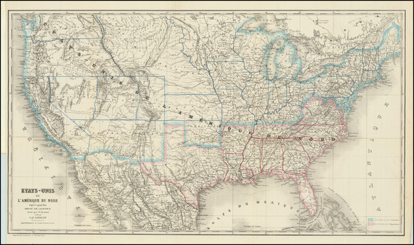 78-United States Map By Armand Le Chevalier