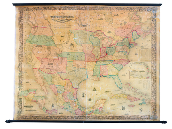 22-United States, Southwest, Pacific Northwest and California Map By Joseph Hutchins Colton