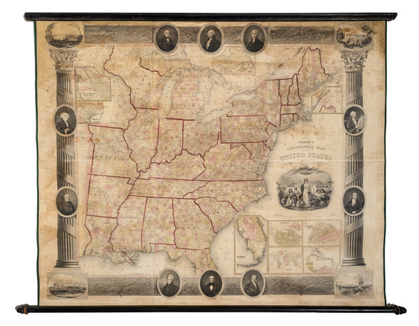 79-United States Map By William Chapin / J.B. Taylor / Edward Hooker Ensign / Timothy Ensign