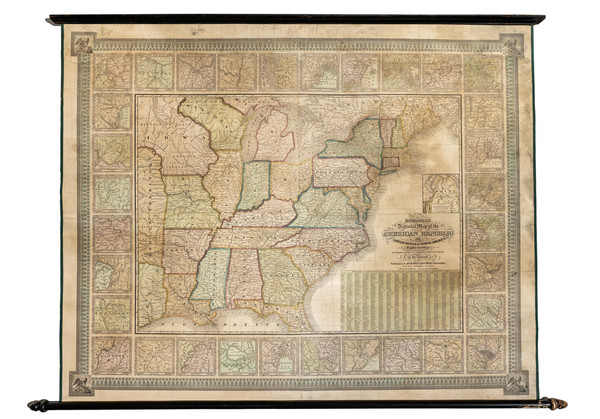 9-United States Map By Samuel Augustus Mitchell / J.H. Young