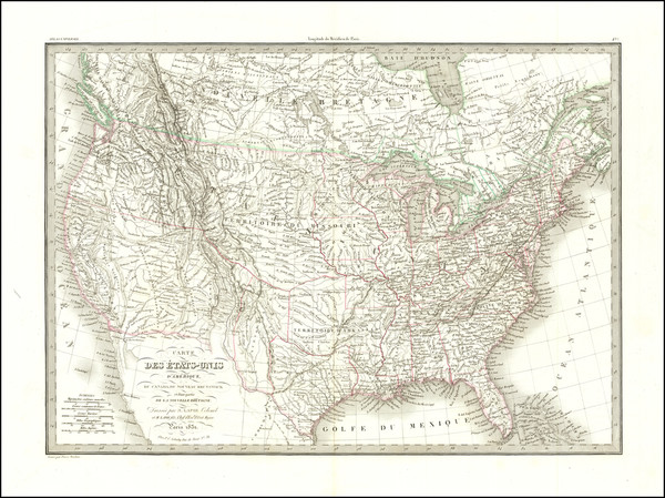 19-United States and Texas Map By Alexandre Emile Lapie / Pierre Lapie