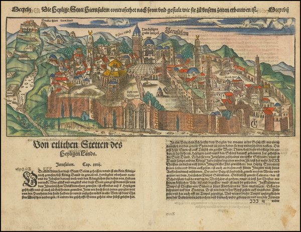 15-Jerusalem Map By Sebastian Munster