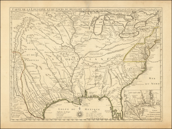 0-South, Louisiana, Southeast, Texas, Midwest, Plains, Southwest and New Orleans Map By Guillaume