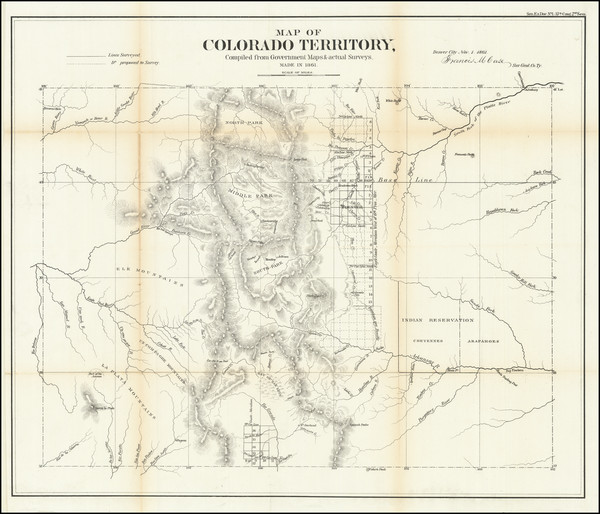 46-Colorado and Colorado Map By General Land Office