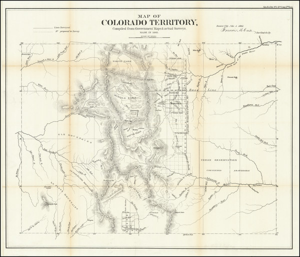 5-Colorado and Colorado Map By General Land Office