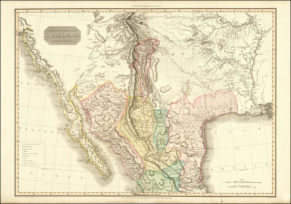 40-Texas, Plains, Southwest, Rocky Mountains, Mexico, Baja California and California Map By John P