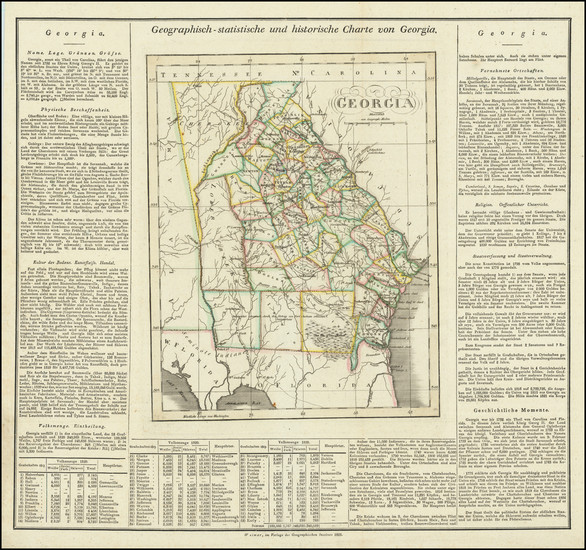 2-Georgia Map By Carl Ferdinand Weiland