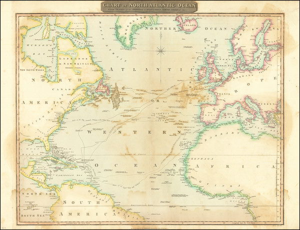 69-Atlantic Ocean Map By John Thomson