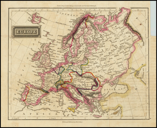 49-Europe Map By W. & D. Lizars