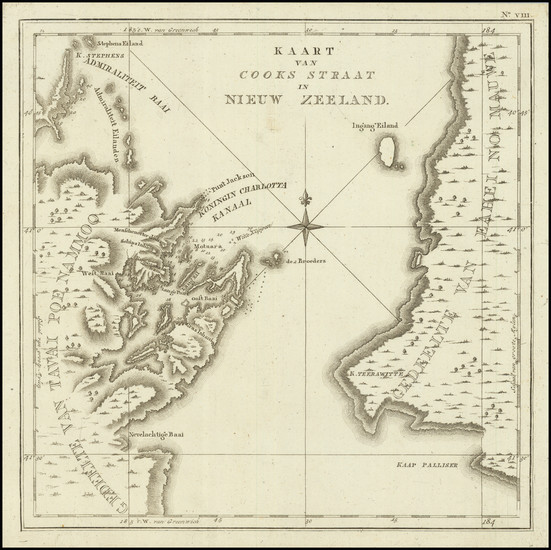 24-New Zealand Map By James Cook
