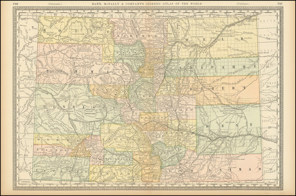 42-Colorado and Colorado Map By Rand McNally & Company