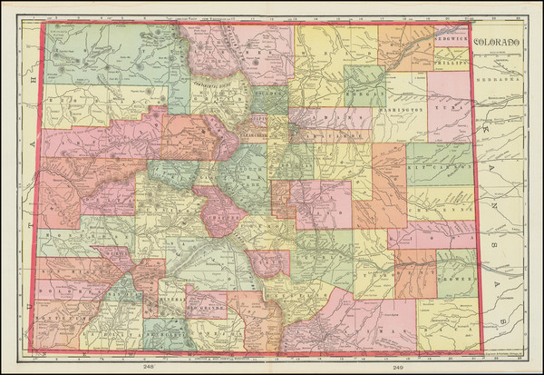 40-Colorado and Colorado Map By George F. Cram