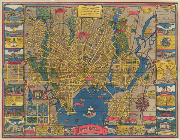 61-Connecticut and Pictorial Maps Map By Carina Eaglesfield Mortimer Milligan