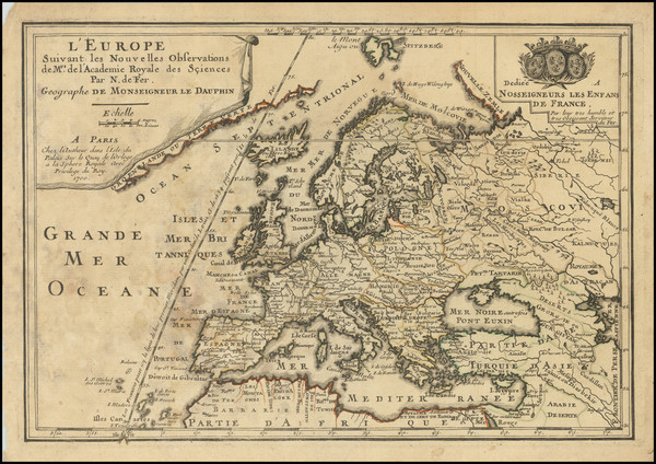 46-Europe Map By Nicolas de Fer