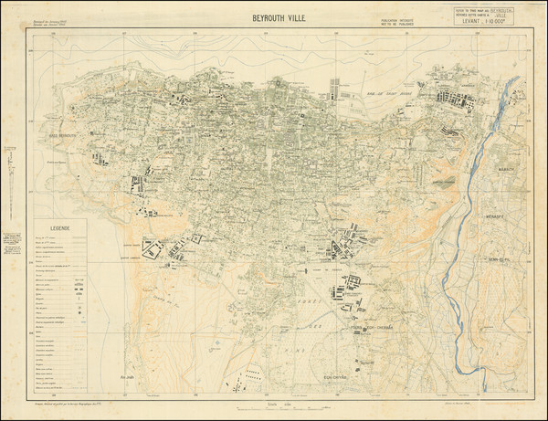 26-Middle East Map By Service géographique des forces françaises libres