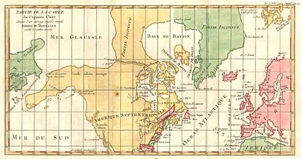 60-World, Atlantic Ocean, North America, Pacific and Canada Map By Denis Diderot / Didier Robert d