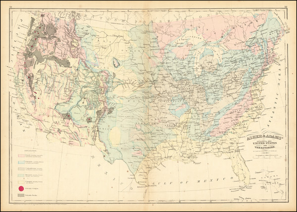 77-United States Map By Asher  &  Adams