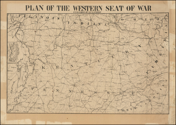 95-Kentucky, Tennessee and Civil War Map By H.P. Lathrop