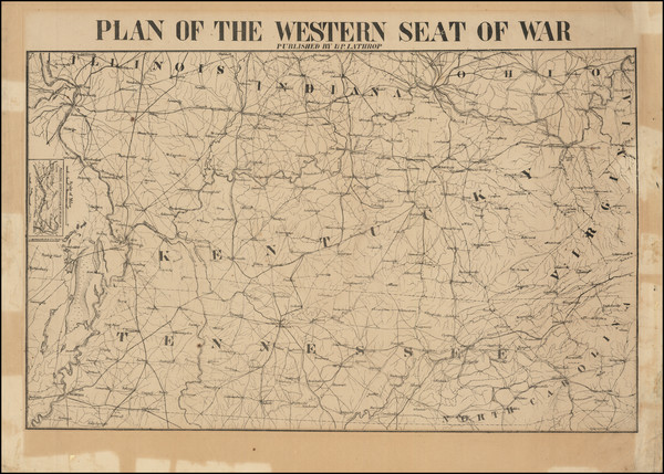 66-Kentucky, Tennessee and Civil War Map By H.P. Lathrop