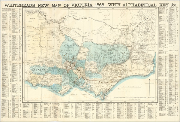 48-Australia Map By E. Whitehead & Co.