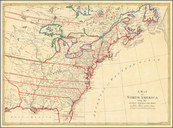 15-United States and North America Map By John Blair