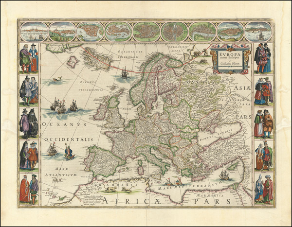 6-Europe Map By Willem Janszoon Blaeu