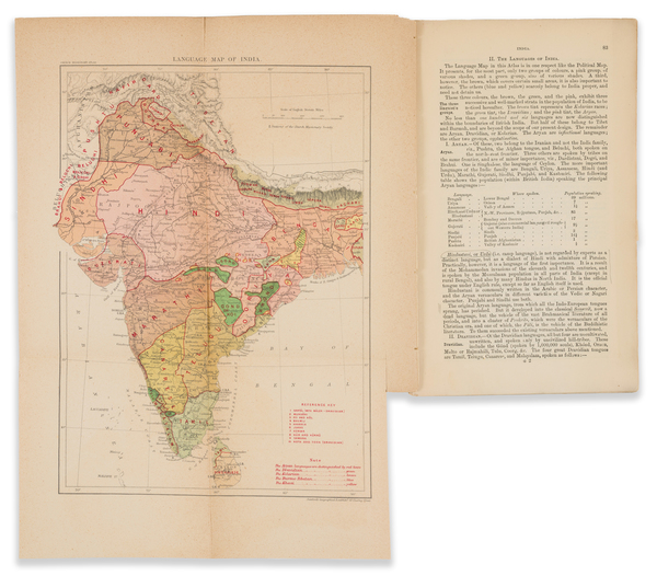 43-India and Rare Books Map By Church Missionary Society Press