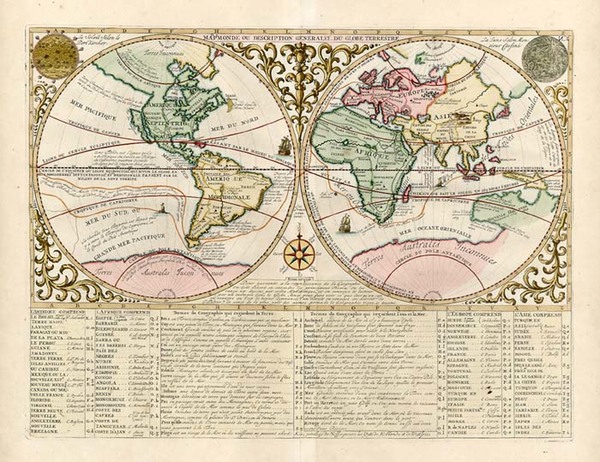 97-World and World Map By Henri Chatelain