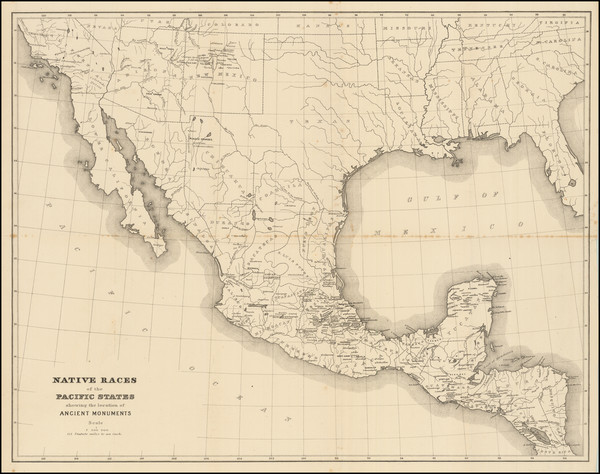 50-Southwest and Mexico Map By H.H. Bancroft & Company
