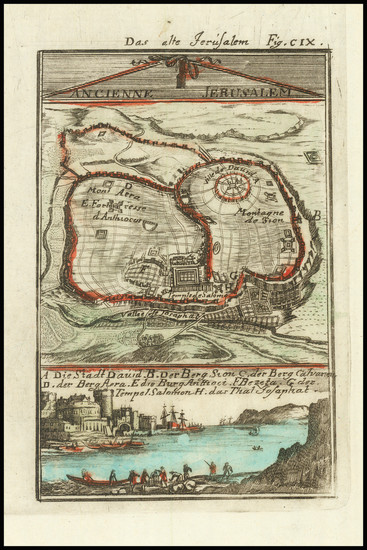 55-Jerusalem Map By Alain Manesson Mallet