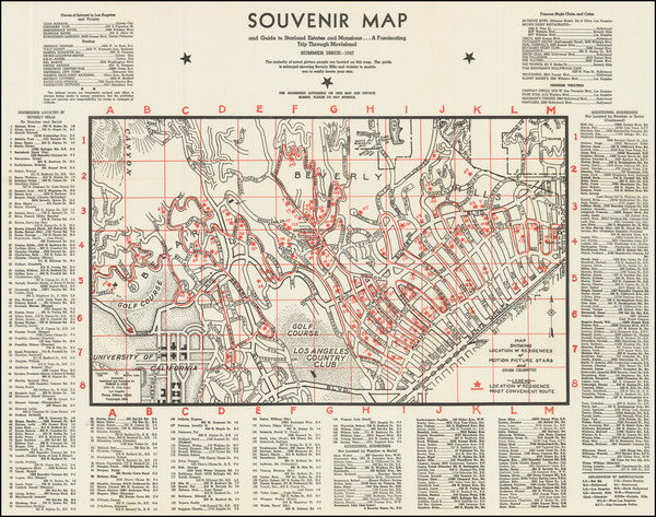 25-Pictorial Maps, Los Angeles and Other California Cities Map By Anonymous