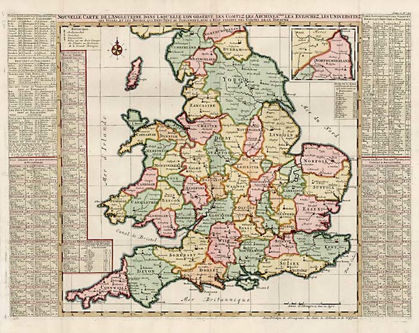 76-Europe and British Isles Map By Henri Chatelain