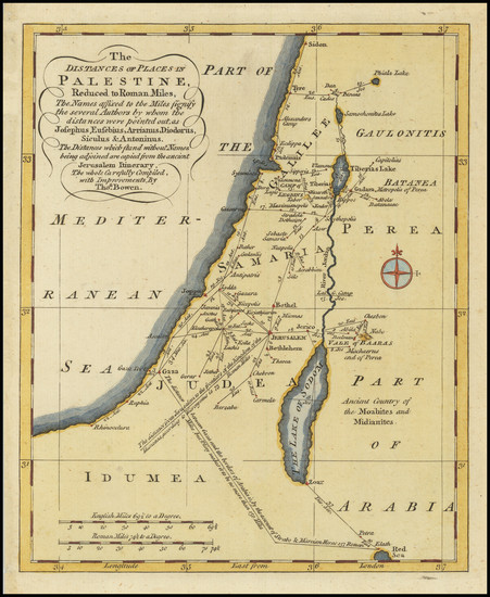 64-Holy Land Map By Thomas Bowen